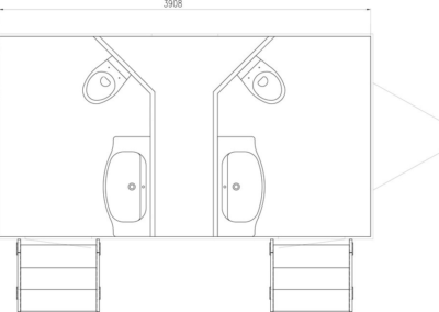 Прицеп туалет на 2 кабинки Люкс
